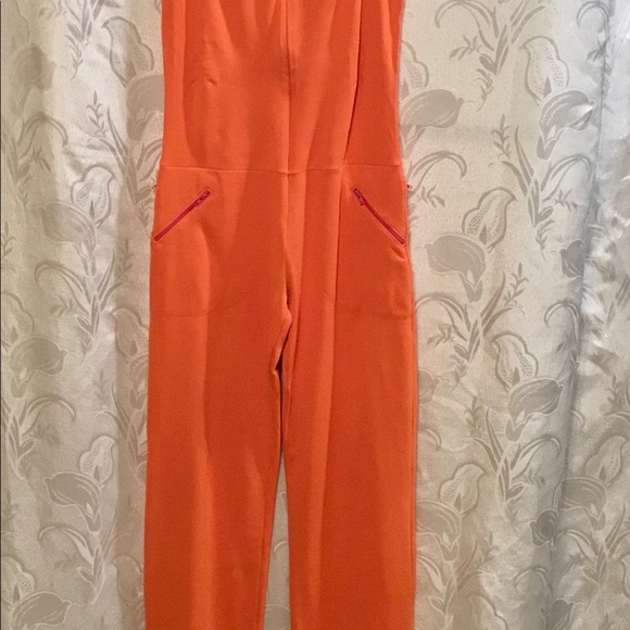 Carolyn Vielle Orange Strapless Jumpsuit - Picture 4 of 5